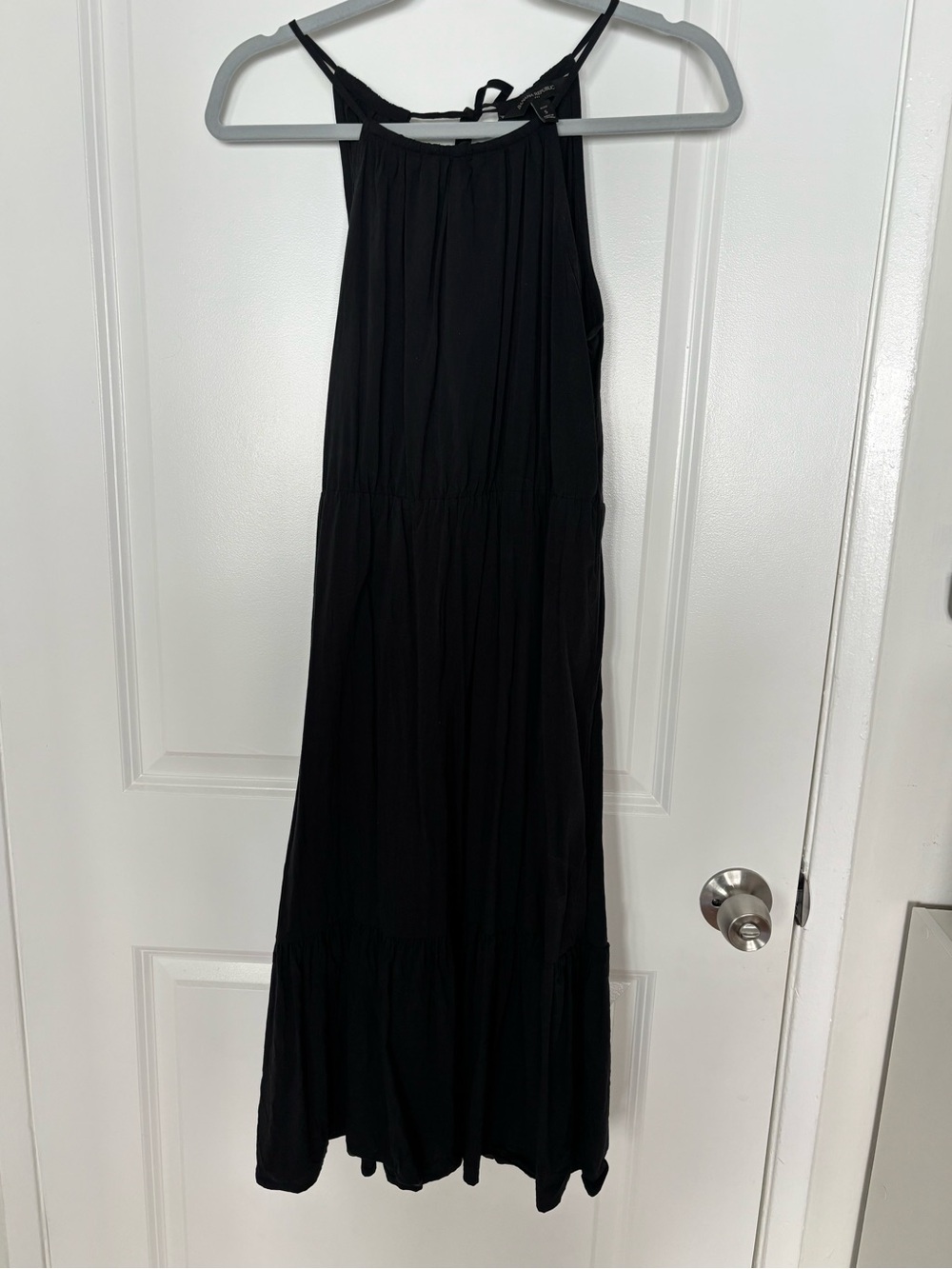 Banana Republic Black Halter-Style Midi Dress